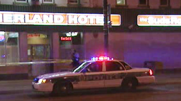 Winnipeg police were on scene at Main Street and Higgins Avenue Friday night. 