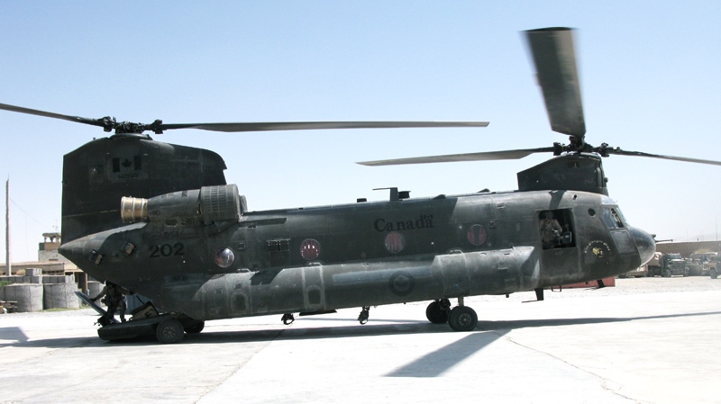 The Canadian Chinook helicopter 