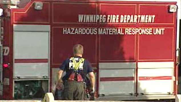 Winnipeg's hazardous materials response unit was on scene at Naleway Foods after a chemical leak.