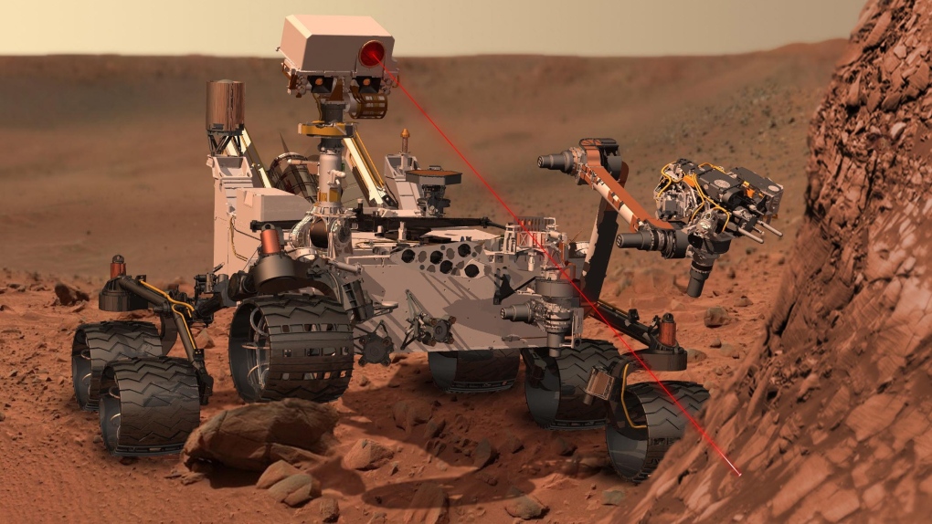This artists rendering provided by NASA shows the Mars Rover, Curiosity. After traveling 8 1/2 month