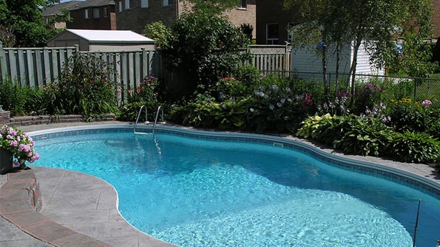 backyard swimming pool outdoor