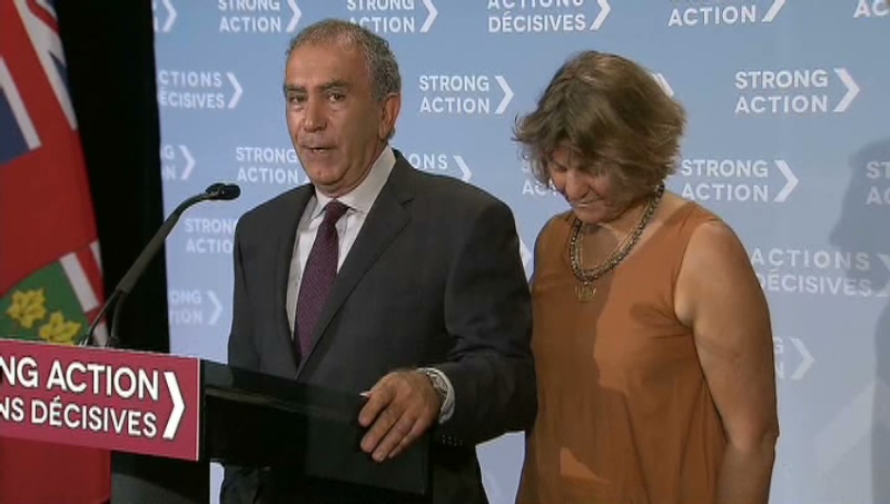 Former finance minister Greg Sorbara speaks about his decision to resign as MPP for Vaughan, Wednesday, Aug. 1, 2012. 