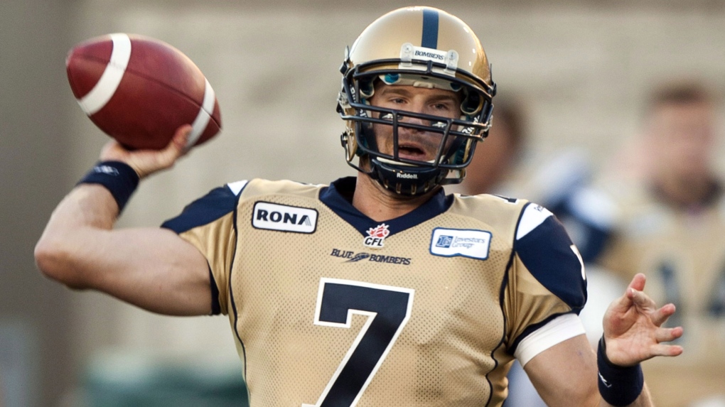 Winnipeg Blue Bombers quarterback Alex Brink (file image from The Canadian Press / Ryan Remiorz)