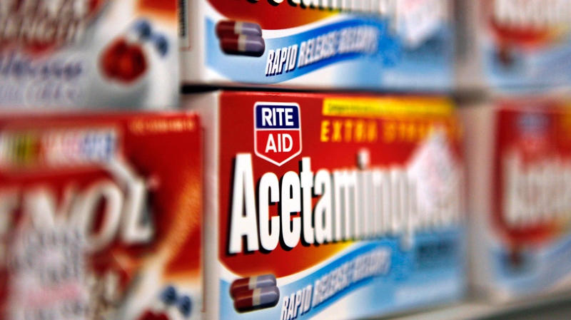 Boxes of Rite Aid brand Acetaminophen is shown on a store shelf in Detroit, Dec. 15, 2009. (AP / Paul Sancya)