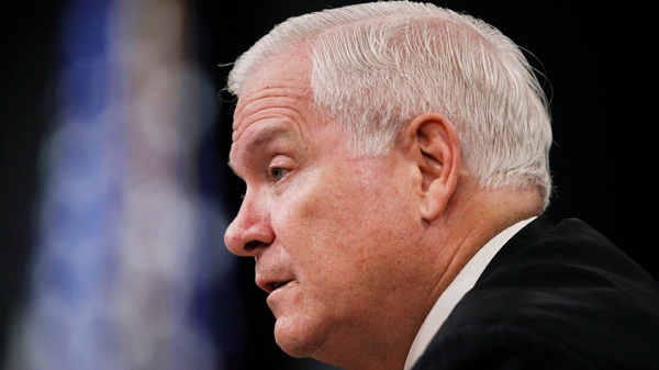 U.S. Defence Secretary Robert Gates speaks during a news conference at the Pentagon in this Aug. 9, 2010 file photo. (AP / Manuel Balce Ceneta)