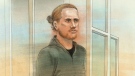 Jonathan Ash in a court sketch from Wednesday, Aug. 8, 2012.