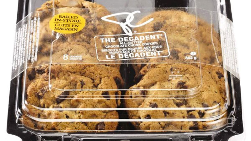 "President�s Choice Decadent Chocolate Chunk Cookies" were recalled from Loblaws stories because of possible small metal pieces that may be inside the cookies. (Canadian Food Inspection Agency)