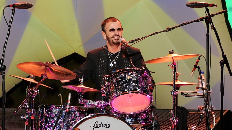 Musician Ringo Starr performs with his All Starr Band at Radio City Music Hall on Wednesday, July 7, 2010 in New York. (AP Photo/Evan Agostini)