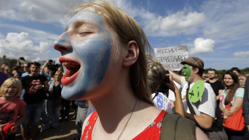 Undies Masks And Nudity At Global Protests For Russian Punks Ctv News