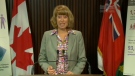 Ontario Education Minister Laurel Broten addresses a news conference in Toronto, Friday, Aug. 17, 2012.