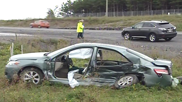 One woman was killed, and her sister was critically injured, when their car collided with another vehicle on Highway 7 near Stittsville, Saturday, Aug. 21, 2010.