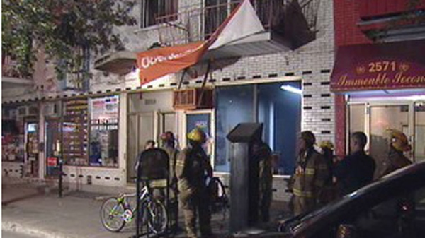 Damage was relatively minor when a Molotov cocktail was hurled into this establishment. (August 25, 2010)