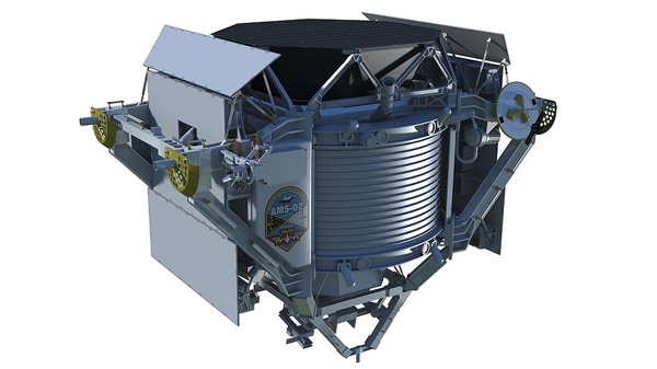An Alpha Magnetic Spectrometer is seen in this image courtesy NASA.