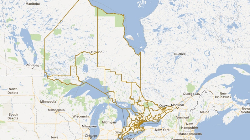 This map released by a three-member commission shows the new proposed electoral boundaries