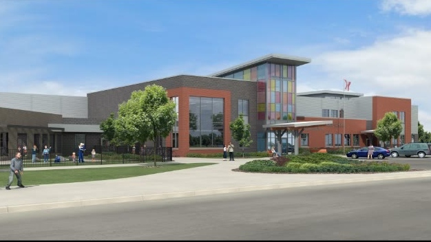 A mockup of the new Willowgrove School