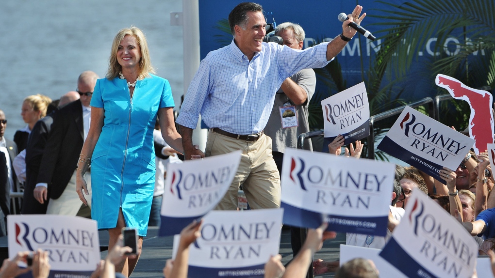Republican presidential candidate, former Massachusetts Gov. Mitt Romney and his wife Ann