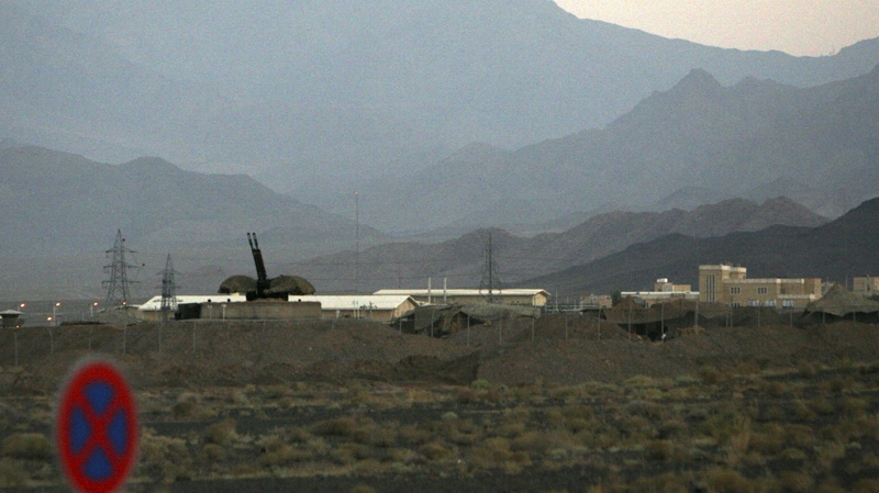 An anti-aircraft gun position is seen in Natanz, Iran in this Sept, 2007 photo.