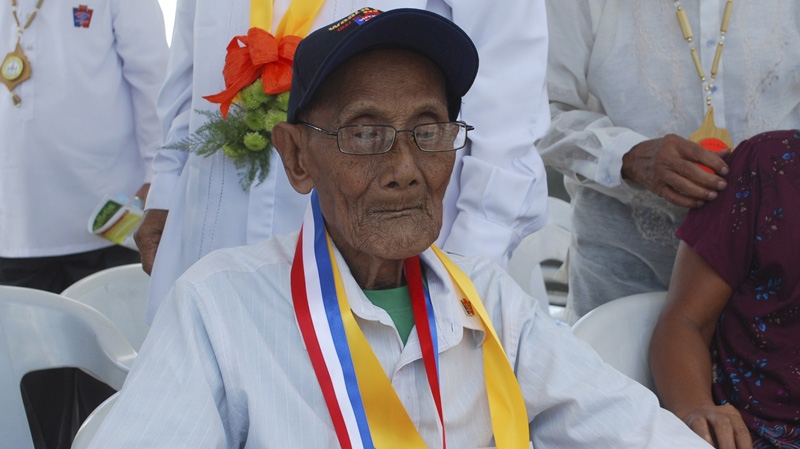 Filipino veteran Alfonso Fabros in Tarlac province, northern Philippines on April 10, 2012.