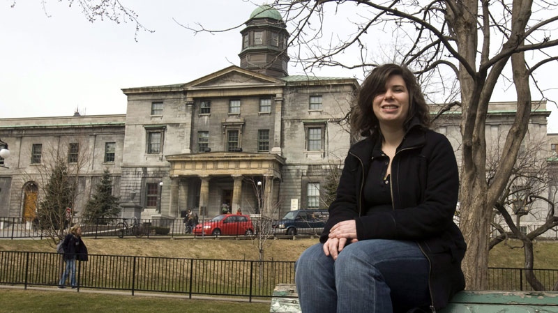 Jane Garcia Buhks, 22. is seen at McGill University in Montreal Wednesday, April 1, 2009. (THE CANADIAN PRESS/Ryan Remiorz)