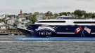 The Cat, a 320-foot high speed ferry arrives in Portland, Maine, May 22, 2006. 