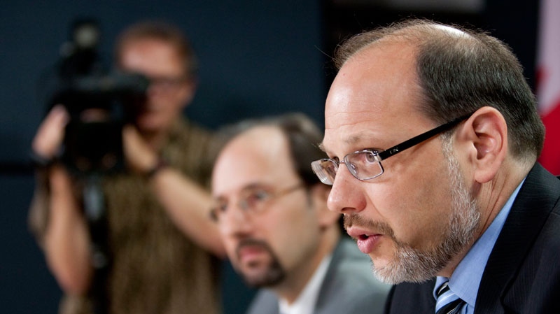Correctional Investigator of Canada and Federal Ombudsman for Prisons, Howard Sapers, right, is joined by Dr. Ivan Zinger, Executive Director and General Counsel as they hold a news conference in Ottawa on Wednesday Sept. 8, 2010. (Sean Kilpatrick / THE CANADIAN PRESS)  