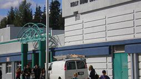 Students were quarantined at Kelly Road Secondary School in Prince George, B.C., after a botulism scare. Sept. 10, 2010. (handout)