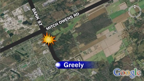 The approximate location of a fatal hit-and-run in Greely, Thursday, Sept. 9, 2010.