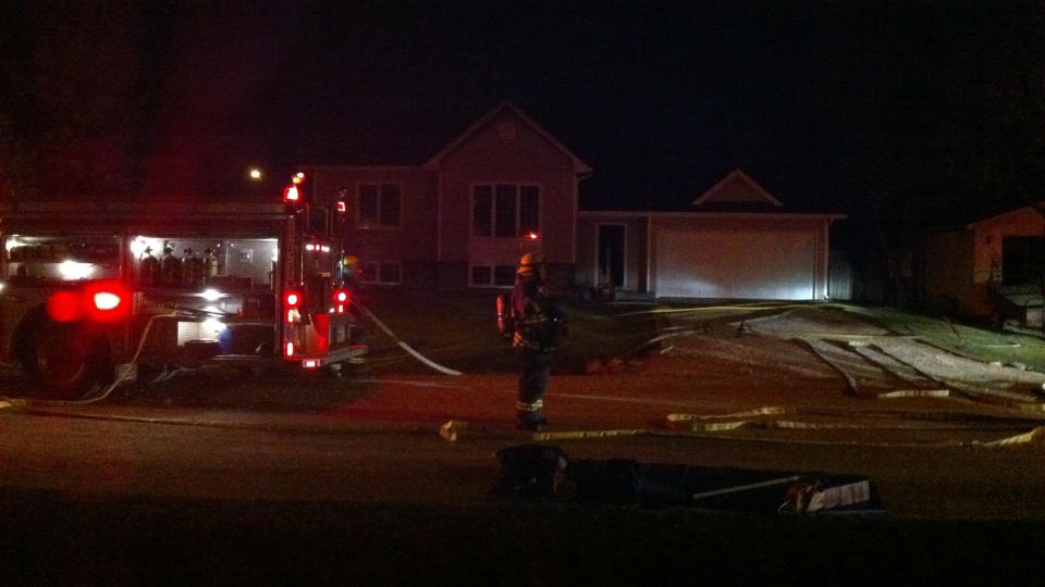 Crews were called to Sigma Crescent for a fire early Monday morning.