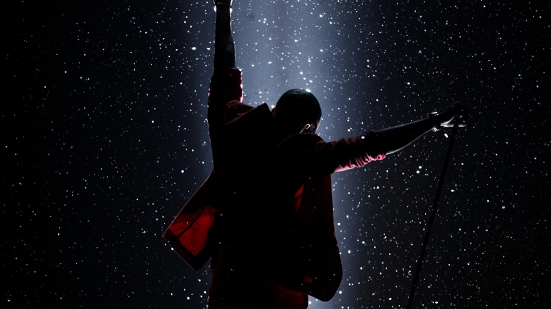 Kanye West performs 'Power' at the BET Awards on Sunday, June 27, 2010 in Los Angeles. (AP / Matt Sayles)