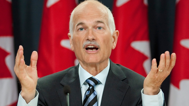 NDP Leader Jack Layton speaks about the gun registry during a news conference in Ottawa, Thursday, Sept. 16, 2010. (Adrian Wyld / THE CANADIAN PRESS)    