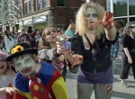 Dozens of people dressed as Zombies and raised donations for the Regina Food Bank.