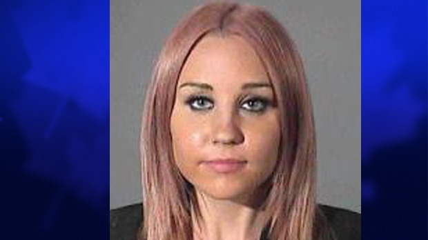 Amanda Bynes in a Los Angeles County Sheriff's Department booking photo.