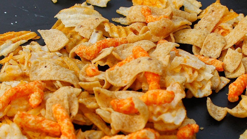 A mixture of salty snacks and chips is seen in this Feb. 7, 2012 file photo.