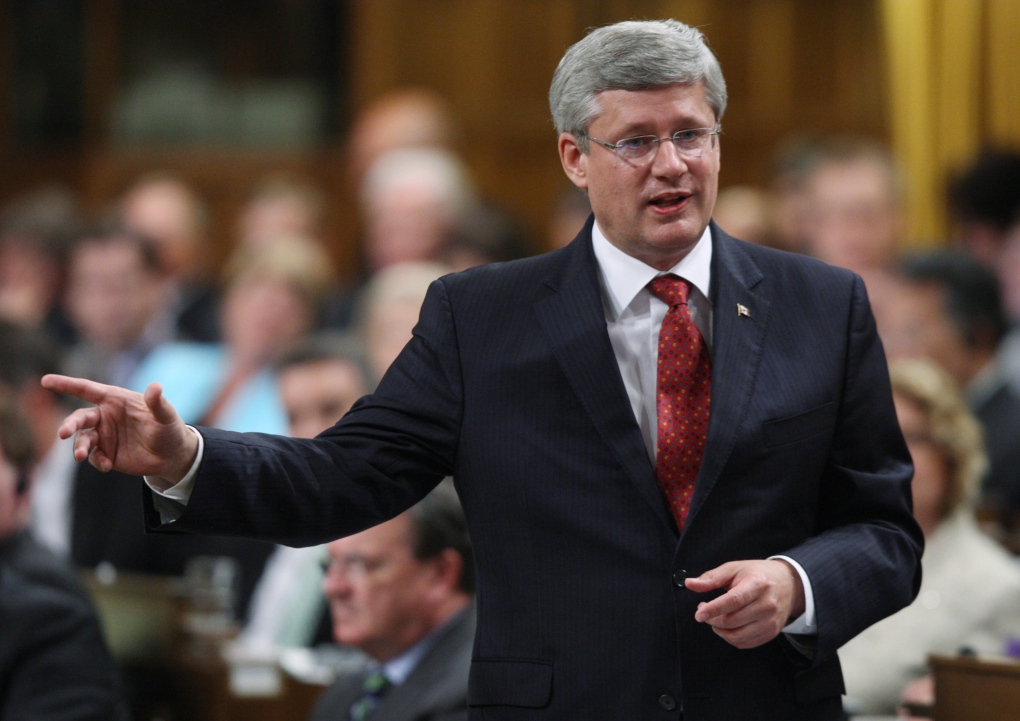  Harper rises during question period in the House of Commons