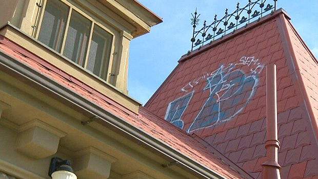 Lougheed House graffiti