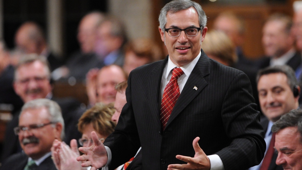 Treasury Board President Tony Clement responds to a question during question period