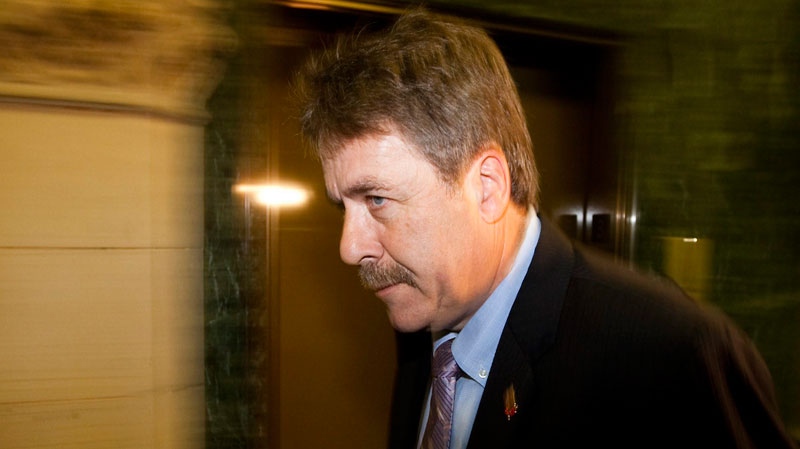 New Democratic Party Member of Parliament Peter Stoffer arrives to a caucus meeting on Parliament Hill in Ottawa on Wednesday Sept. 22, 2010. (Sean Kilpatrick / THE CANADIAN PRESS)