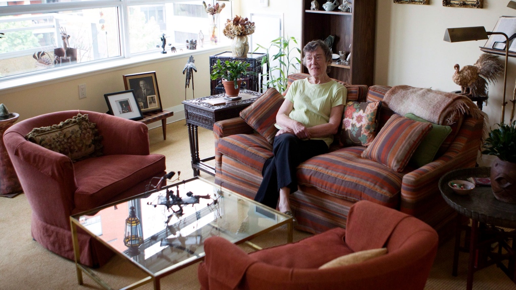 Arden King sits in her apartment at the Dunfield Retirement home in Toronto on Friday Sept. 14, 2012