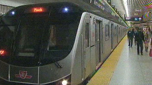 A TTC subway train is pictured in this file photo.