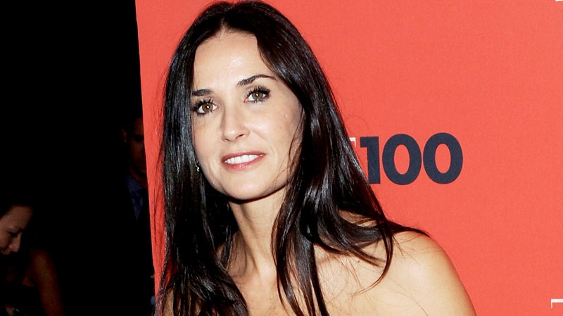 Actress Demi Moore is seen attending the TIME 100 gala celebrating the 100 most influential people at the Time Warner Center in New York, May 4, 2010. (AP / Evan Agostini)