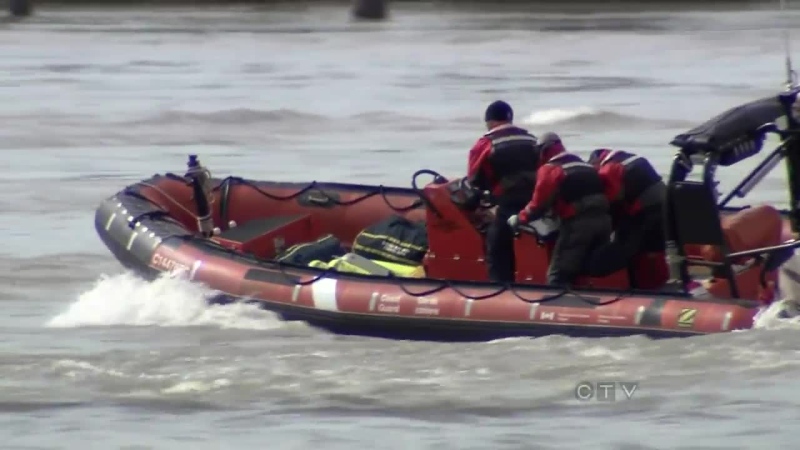 Four adults and child rescued from Lake Erie on Saturday.