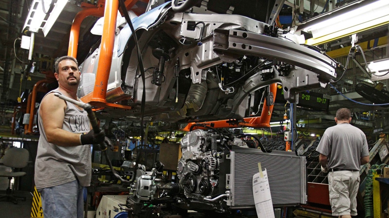 A 2011 Chevrolet Cobalt being assembled at GM's Lordstown Assembly plant June 15, 2010.