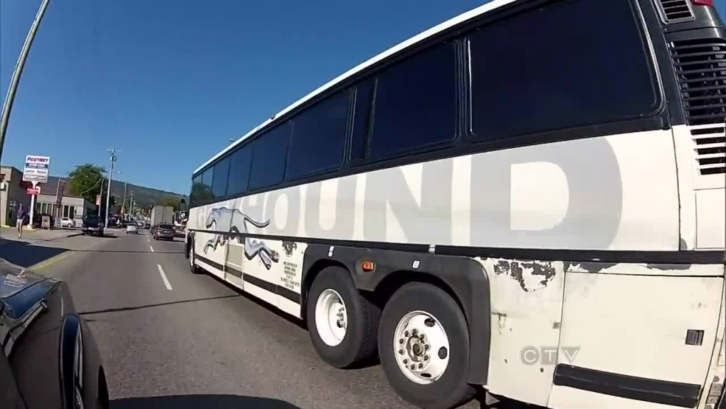 Greyhound bus passenger charged