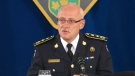 Chris Lewis, head of the OPP, speaks at a press conference in Toronto on Wednesday, Sept. 29, 2010.