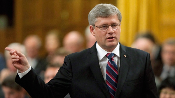 Prime Minister Stephen Harper gestures as he responds to a question during question period in the House of Commons on Parliament Hill in Ottawa, Tuesday Sept. 28, 2010. Adrian Wyld / THE CANADIAN PRESS)