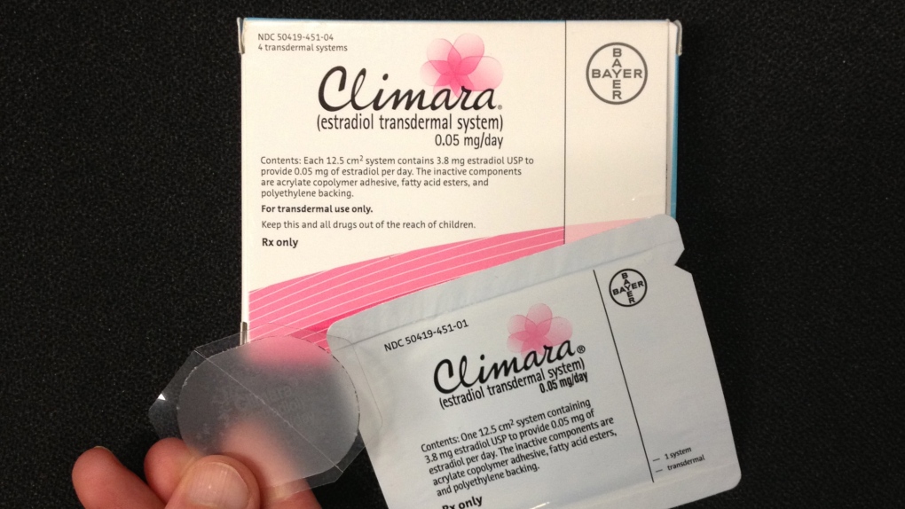 This Tuesday, Oct. 2, 2012 photo shows Bayer's Climara low-dose estrogen skin patch. A new study may