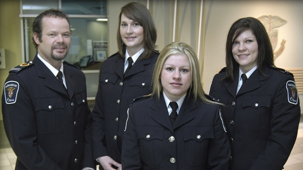 Craig MacInnes, Virginia Warner, Patricia St. Denis and Amanda Walkowiak (left to right) attempted to save the life of Const. Eric Czapnik the morning of Dec. 29, 2009.