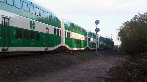 GO Train service on the Richmond Hill line has been temporarily suspended due to a minor train derailment.