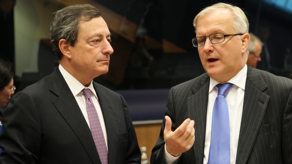 Mario Draghi and  Olli Rehn
