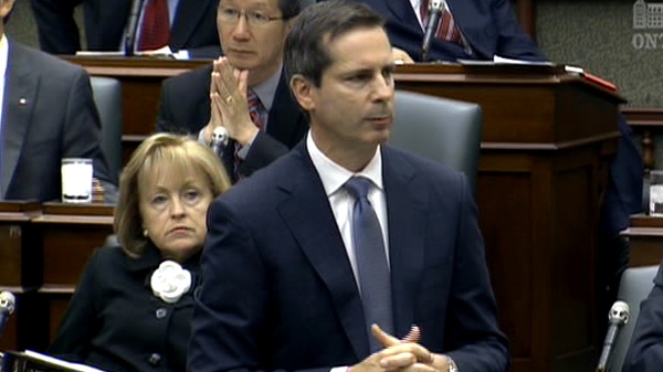 Ontario Premier Dalton McGuinty stands during question period at Queen's Park in Toronto, Tuesday, Oct. 5, 2010.